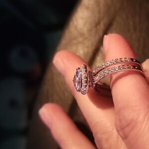 WishList Wortry Women's Ring Diamond Cubic Zirconia On Rhodium Plating Size 8